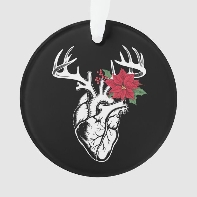 Adorno Nurse Heart Anatomy Reindeer Heart Cath Lab RN (Anverso)