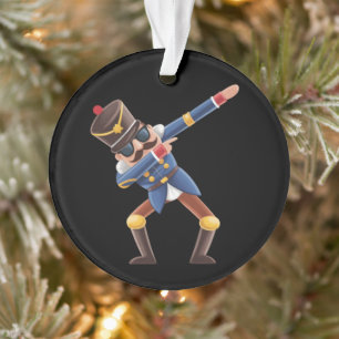 Adorno Nutcracker de Navidad con Dabbing Fiesta Navideña
