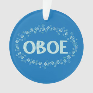 Adorno Oboe Winter Snowflakes