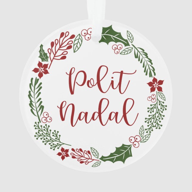 Adorno Occitan Feliz Navidad Wreath, Polit Nadal (Reverso)