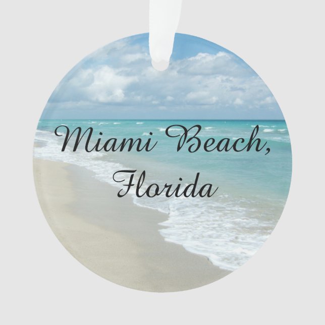 Adorno Océano adaptable de Miami Beach del navidad de la (Anverso)