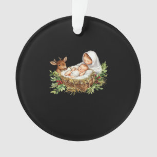 Adorno Oh Ciervo María Escena de la Natividad Navidad Jes