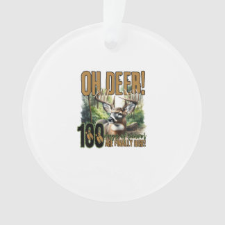 Adorno Oh Deer 100 Days Of School Deer HuAcrylic Ornament