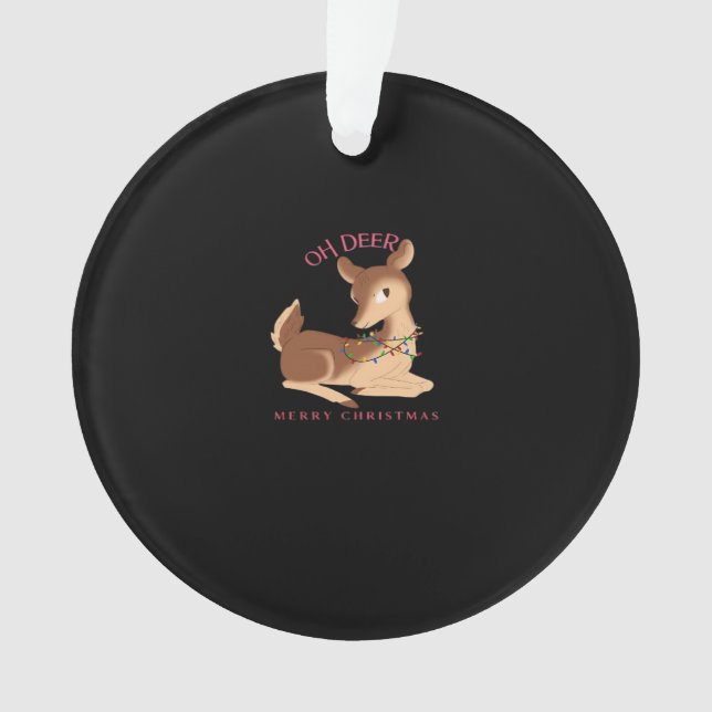 Adorno Oh Deer Christmas Modern Design (Anverso)