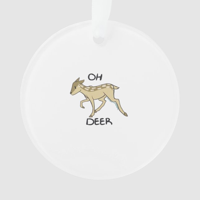 Adorno Oh Deer Elegant Timeless Style Acrylic Ornament (Anverso)