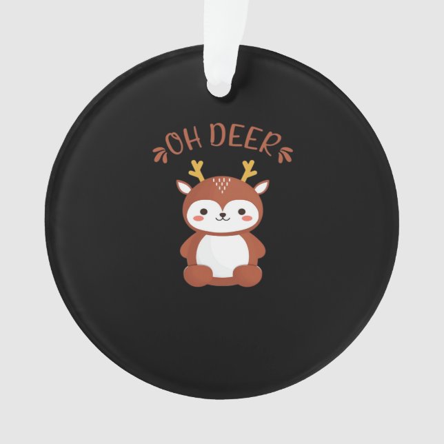Adorno Oh Deer Kawaii Deer Playful Art Style (Anverso)