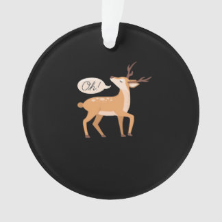 Adorno Oh Deer Minimal Clean Aesthetic Acrylic Ornament