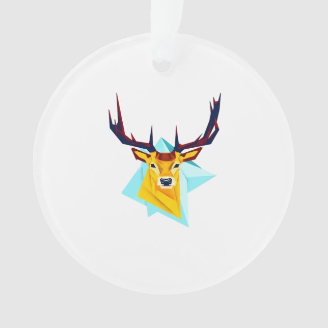 Adorno Oh Deer Minimal Rustic Style Acrylic Ornament (Anverso)