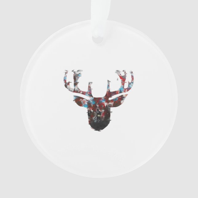 Adorno Oh Deer Minimal Style Acrylic Ornament (Anverso)