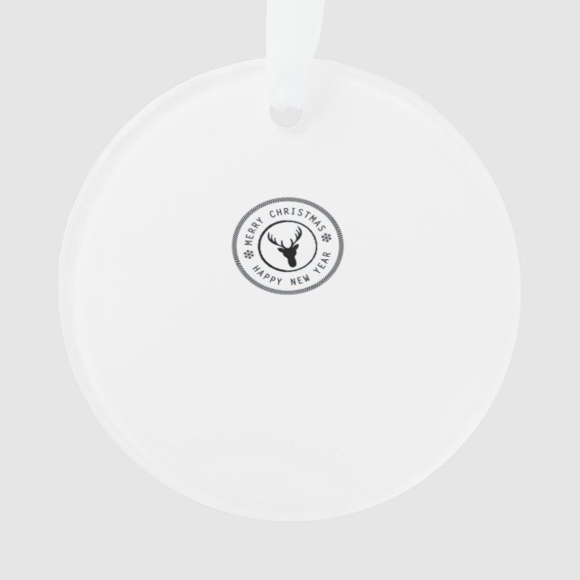 Adorno Oh Deer Modern Aesthetic Acrylic Ornament (Anverso)