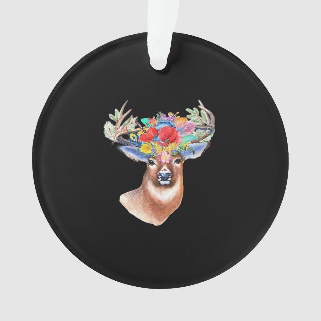 Adorno Oh Deer Modern Artistic Style Acrylic Ornament (Anverso)