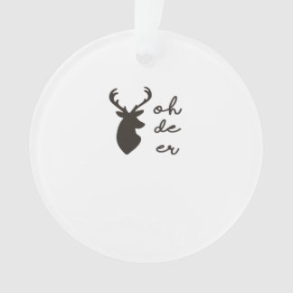 Adorno Oh Deer Modern Graphic Style Acrylic Ornament