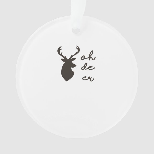 Adorno Oh Deer Modern Graphic Style Acrylic Ornament (Anverso)
