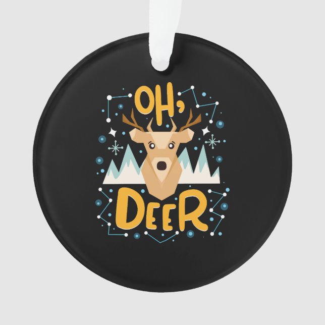 Adorno Oh Deer Navidades Pun (Anverso)