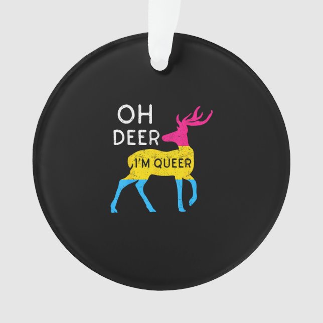 Adorno Oh Deer Queer Colorful Pride Flag Celebration (Anverso)