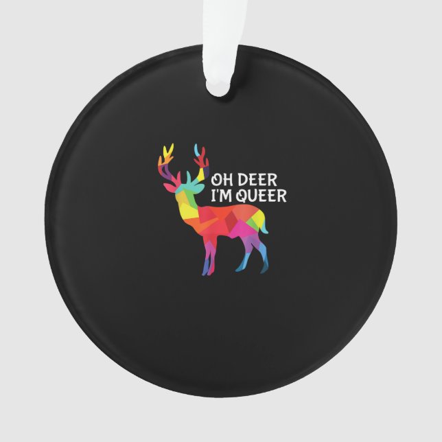 Adorno Oh Deer Queer Funny Pun LGBT Pride Design (Anverso)