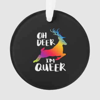 Adorno Oh Deer Queer Pride Minimal ArtistAcrylic Ornament