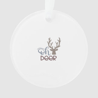 Adorno Oh Deer Retro Classic Design Acrylic Ornament