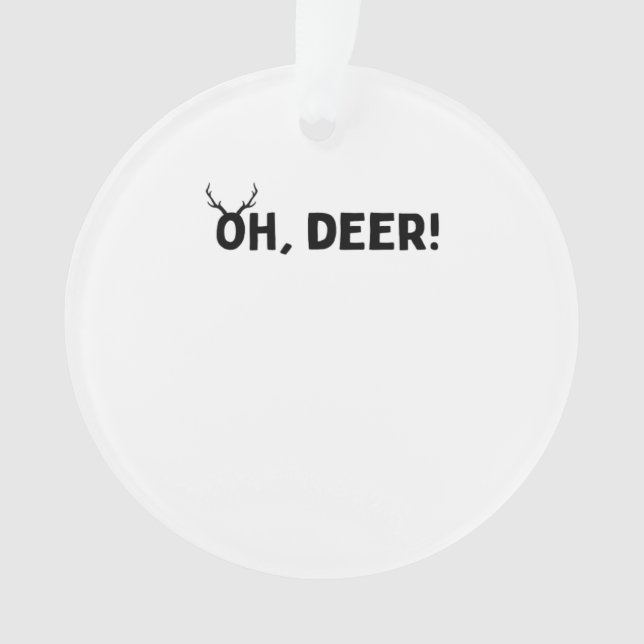 Adorno Oh Deer Simple Aesthetic Acrylic Ornament (Anverso)