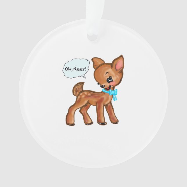 Adorno Oh Deer Whimsical Forest Vibe (Anverso)