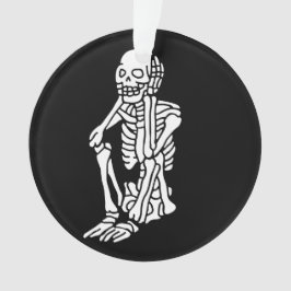 Adorno Oh mi esqueleto descansando su cabeza en un