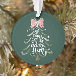 Adorno Oh Ven, Adoremosle Religioso Navidad Cristiana