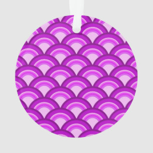 Adorno Ola patrón Art Deco - violeta y orquídea