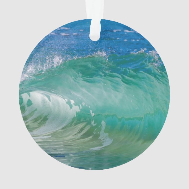 Adorno Olas de playa de verano del océano azul (Reverso)