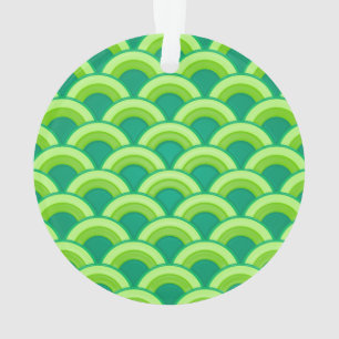 Adorno Onda patrón Art Déco - verde jade