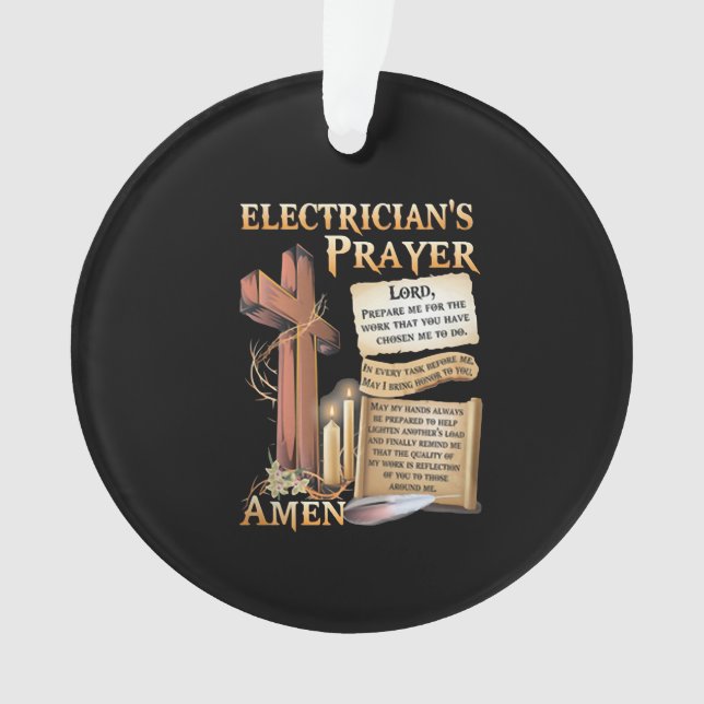 Adorno Oración del electricista Amen (Anverso)
