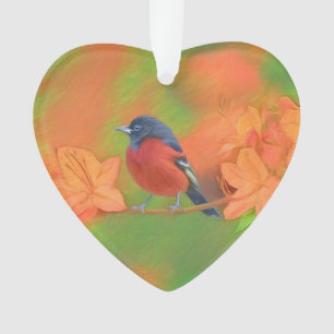 Adorno Orchard Oriole Songbird Pintura original de aves