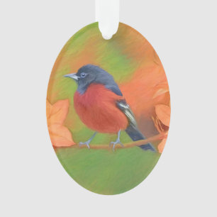 Adorno Orchard Oriole Songbird Pintura original de aves