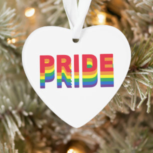 Adorno Orgullo arco iris retro colores gay lgbtq corazón