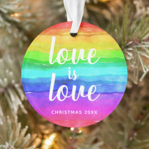 Adorno Orgullo arcoiris colorido El amor es Navidad de am