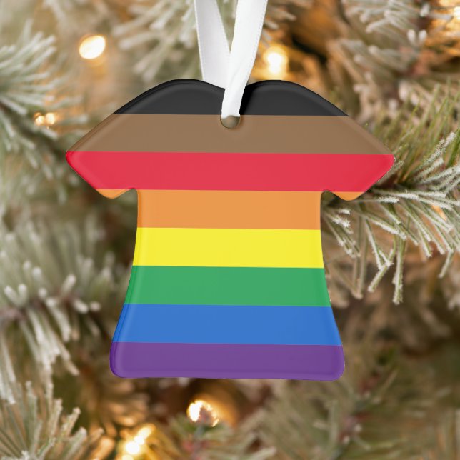 Adorno Orgullo arcoiris y Navidades de la bandera inclusi (Árbol)