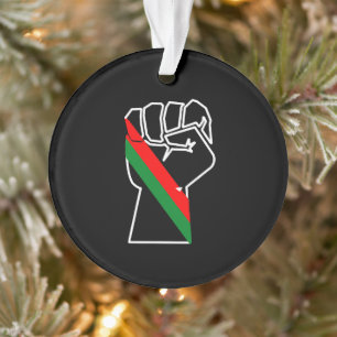 Adorno orgullo negro bandera panafricana roja verde puño