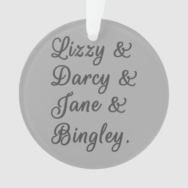 Adorno Orgullo y prejuicio Parejas I (Anverso)