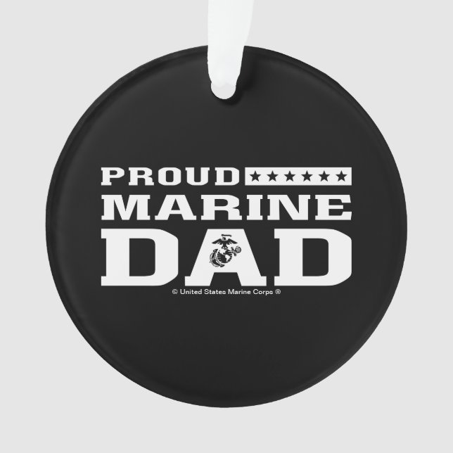 Adorno Orgulloso Marine Dad - Blanco (Anverso)