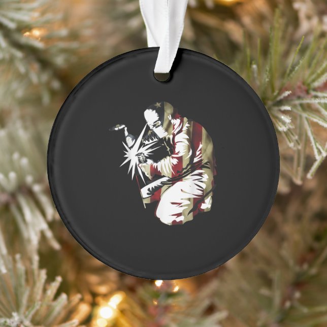 Adorno Orgulloso Patriótico Americano Welder GIft (Árbol)