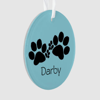 Adorno Ornament - Polydactyl Paw Prints and Photo
