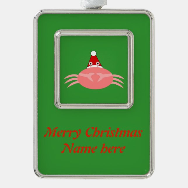 Adorno Ornamento del Personalizado del cangrejo navidades (Anverso)