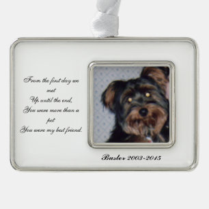 Adorno Ornamento fotográfico conmemorativo mascota