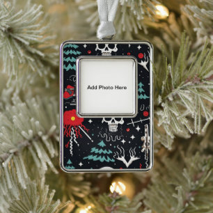 Adorno Ornamento fotográfico de Skull Holiday