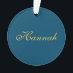 Adorno Oro Azul Nombre Profesional Minimalista Moderno<br><div class="desc">Represéntate con este diseño moderno y elegante. Esta plantilla se puede personalizar para satisfacer todas las ocupaciones profesionales.</div>