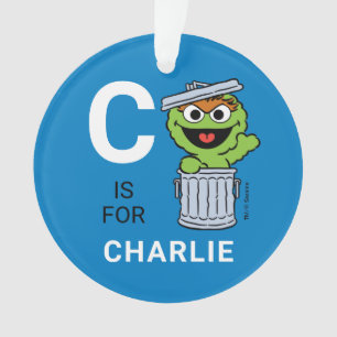 Adorno Oscar el Grouch   Nombre personalizado con foto