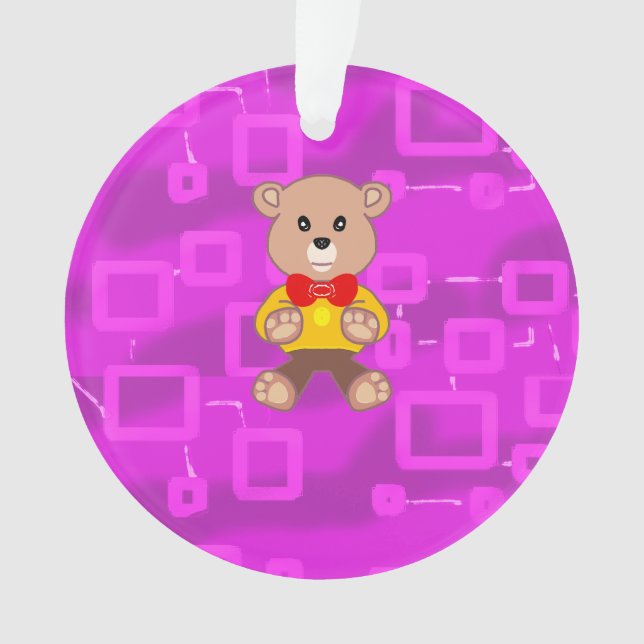 Adorno Osito Teddy Corbata Espacio  (Anverso)