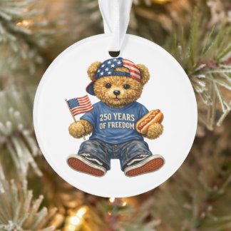 Adorno Oso de peluche de 250 años de libertad