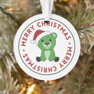 Adorno Oso Feliz Navidad Invierno Animales de invierno os