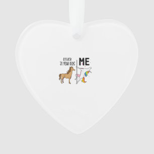 Adorno Otro regalo de cumpleaños de 71 años de unicornio 