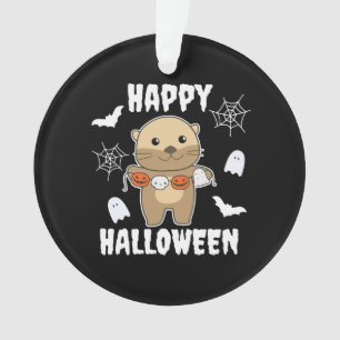 Adorno Otter Happy Halloween Calabaza de barba
